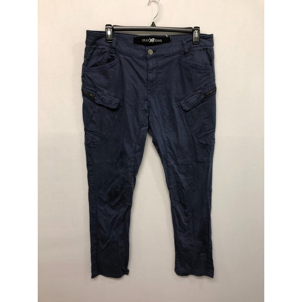 Xray Jeans Men Cargo Moto Jeans Pants Size 38x32 Blue M193 -7